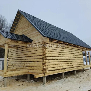 Дом 7х8 с выносом 3х7 и общей мансардой