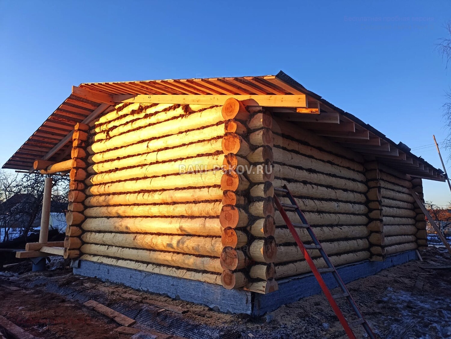 Баня в чашу по индивидуальному проекту